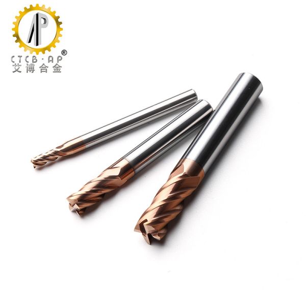 4 Flute Micro Grain Carbide CNC Router Bits HRC 55