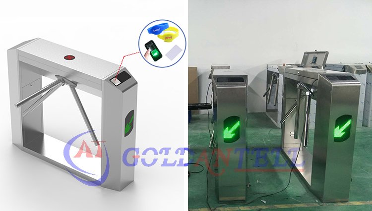 Dual QR Code Reader Access Control Turnstile with LED Guidance High-Precision Anti-Tailgating Solution