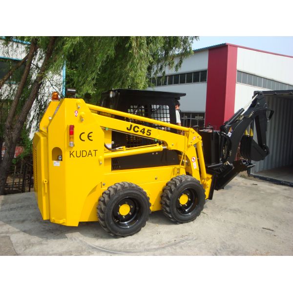 Hydraulic Electric Skid Steer Loader , 20 ° Grade Ability Skid Steer Track Loader