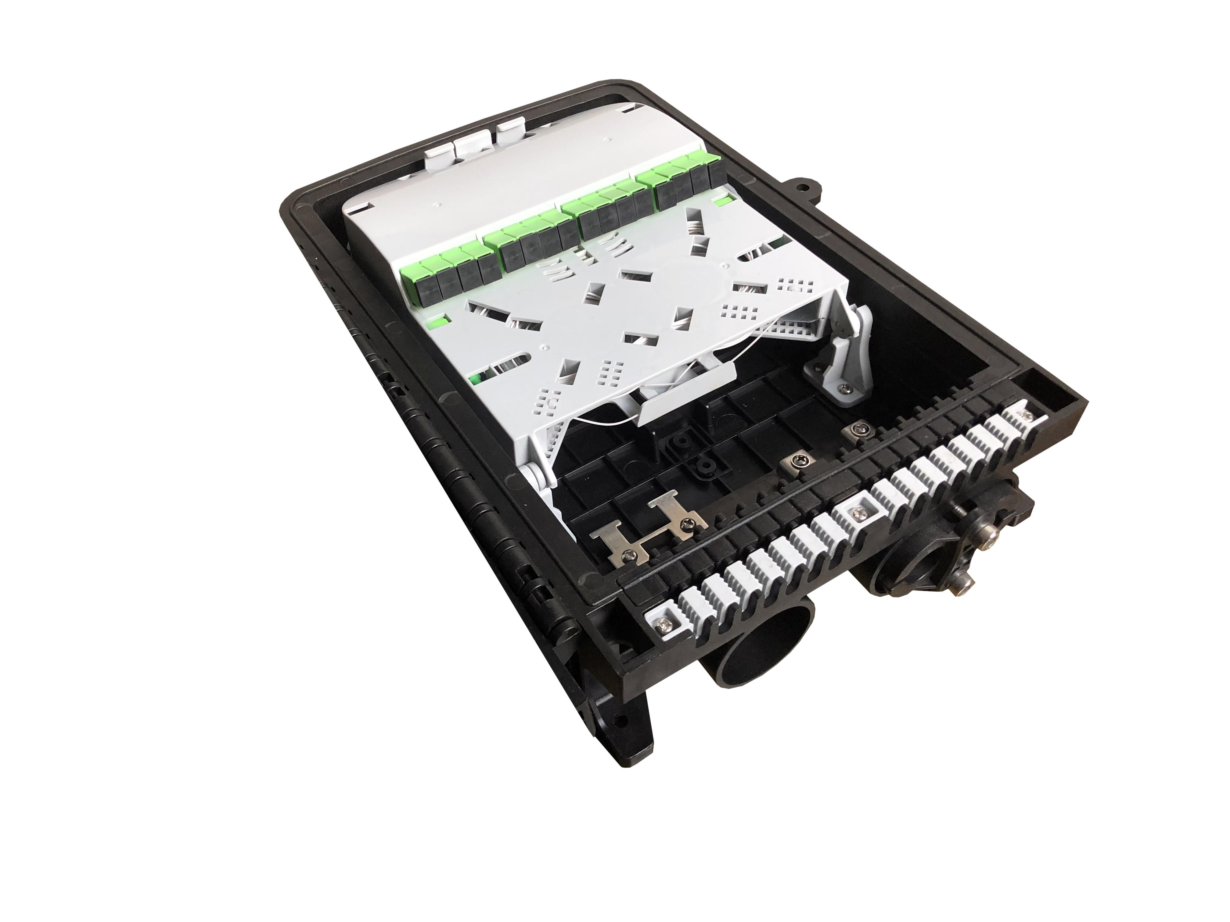 Convenient And Customizable Fiber Optic Distribution Box For FTTx 2*3 Cable Outlet Size Or Φ5mm