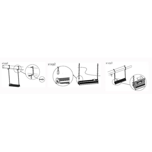 100Watt Linear High Bay Led Lights IP65 Industrial SMD3030 Meanwell Driver