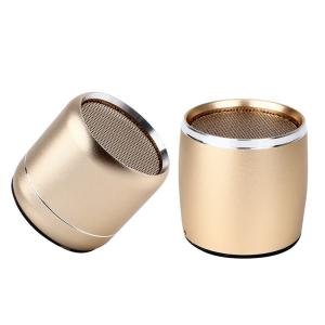 Aluminium Gold Portable Wireless Bluetooth Speaker Support TWS Technology