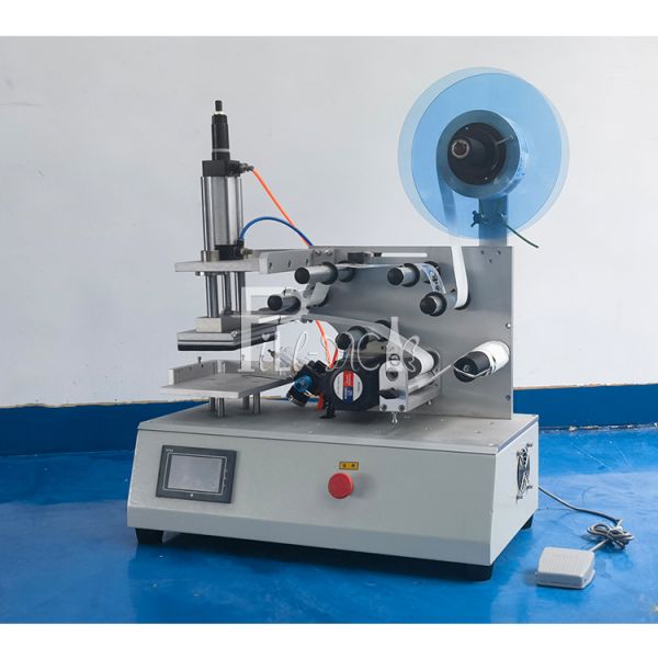 Semi-Automatic Square Flat Bottle Labeller Jars Single Side or Double Sides Adhesive Sticker Labeling Machine Equipment