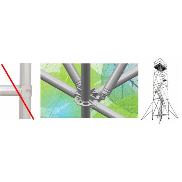 Aluminum Ringlock Scaffolding System Customized For Construction / Building