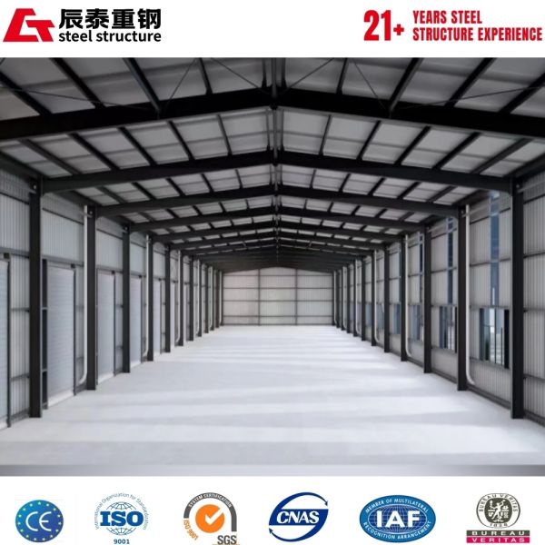Large Span Clear Span Steel Workshop Without Middle Support Columns