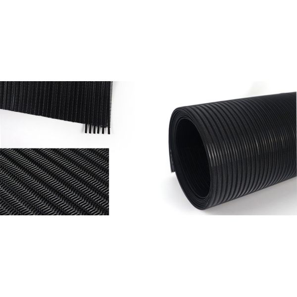 Black UV Printer Conveyor Belt , Spiral Polyester Monofilament Mesh