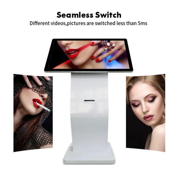 21.5'' Android Touch Screen Kiosk - Interactive Digital Signage Display with Built-in Printer, Floor Standing Commercial Player