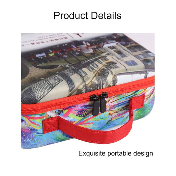 Red Zipper EVA Tool Case For Wine Bottle 111*271*341mm Hard
