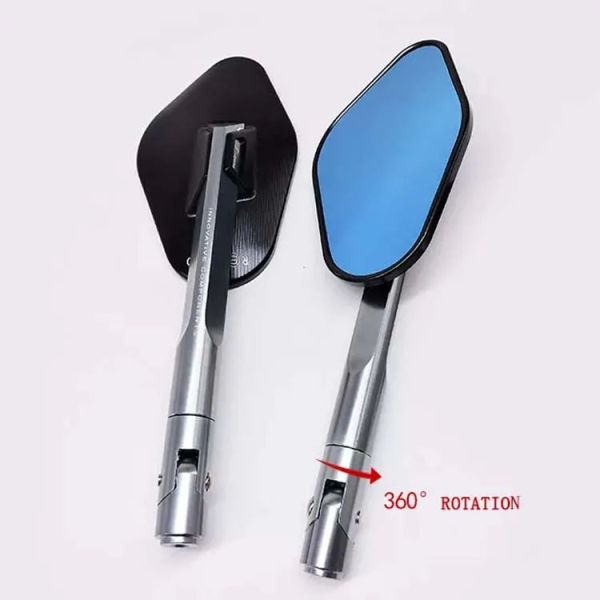 Custom Red Convex Surface CNC Aluminium Octagonal Universal Side Mirror for Motorcycles