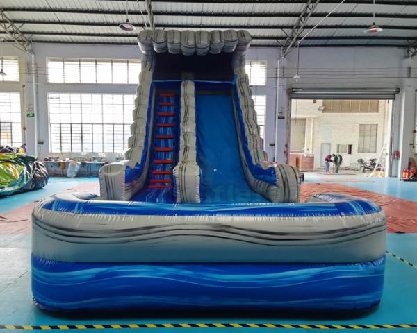 Buy 18OZ PVC Outdoor Inflatable Water Slides Kids Jumping Bouncer at wholesale prices