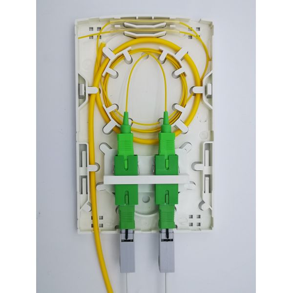 FTB102H Wall Mounting Socket Panel SC Adapter Simplex Fiber Optic Termination Box with High ABS PC/ABS