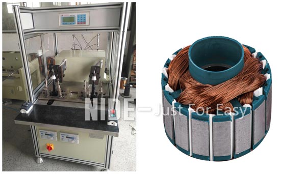 Single Flyer Bldc Armature Winding Machine , Outer Rotor Coil Winding Machine