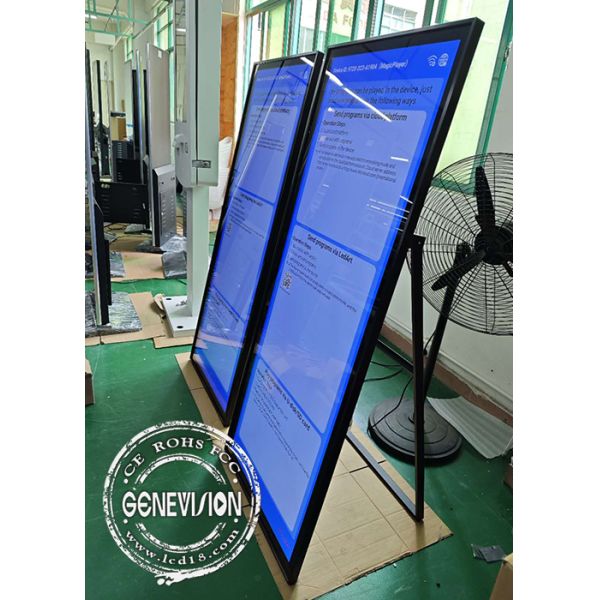 64" 4K Resolution Full Screen Displaying Android Banner Style IR Touch Screen Kiosk For Shopping Mall