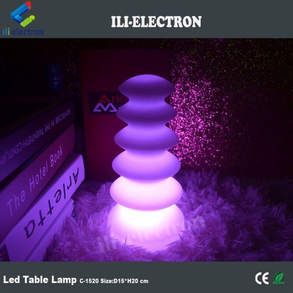 16 colors changing plastic led table lamps