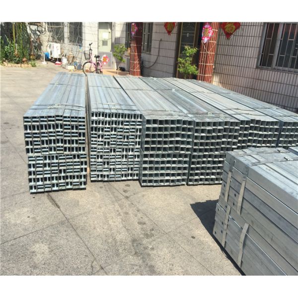 Galvanized Square Tube Sign Post Perforated Pipe Posts With Custom Length