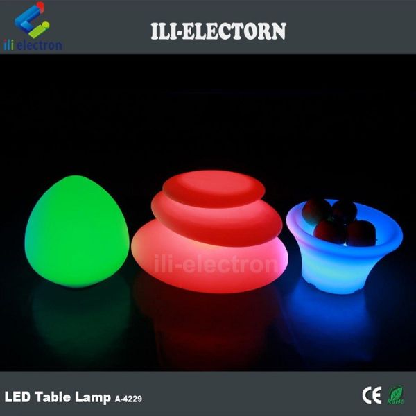 rechargeable muti-color led plastic sone lamp