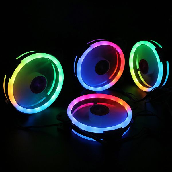 Quiet Computer LED RGB Case Fan with Controller for Gaming PC Computer 3PIN 4PIN 6PIN