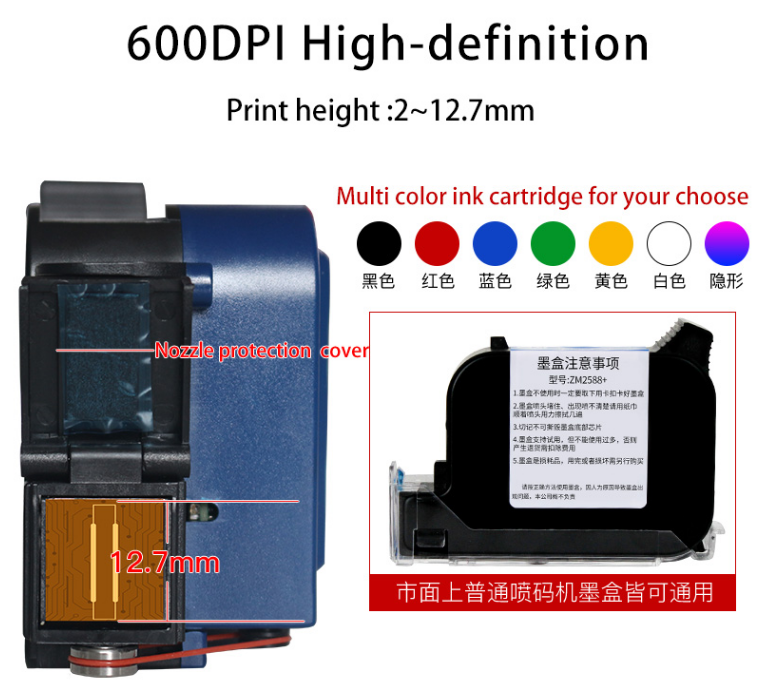 12.7mm Mini130 Portable Inkjet Printer for Construction Site Identification Solutions