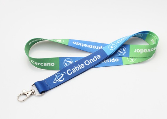 Customized Heated Transfer Keychain Neck Strap Polyester Lanyards for Keys Many Colors