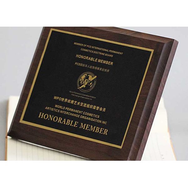 Personalized Solid Blank Wooden Shield Plaque With Custom Metal Decoration