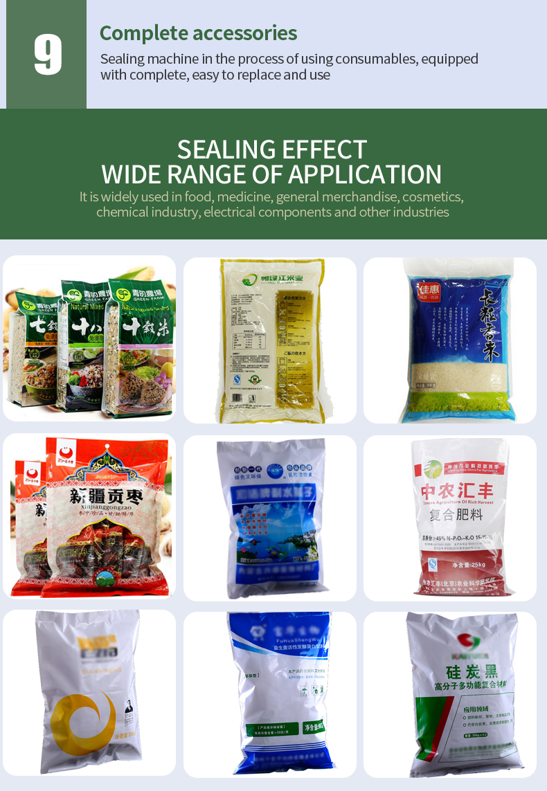 Electric Driven 40 KG Continuous Vertical Bag Sealing Machine Band Sealer