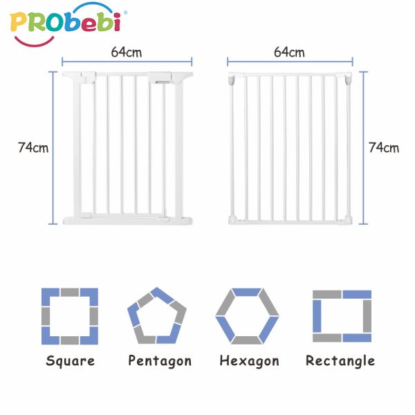 Childproof Metal Foldable Baby Playpen Iron PP Material Multipurpose