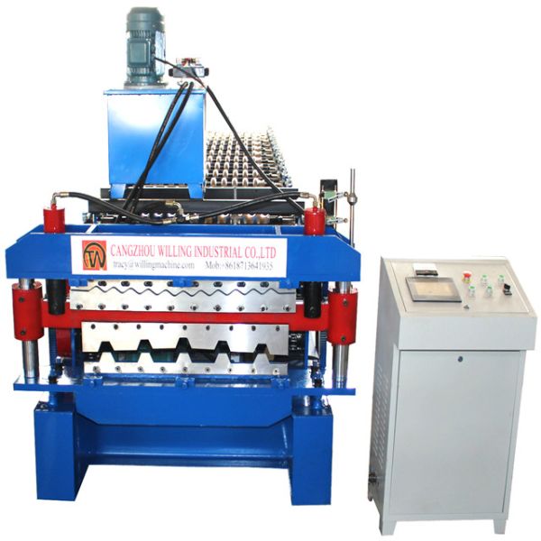 High Speed Roofing Tiles Machine Customization Double Layer Roof Sheet Roll Forming Machine for Ibr Corrugated Glazed
