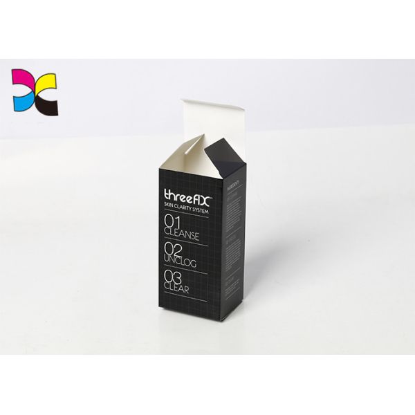 C1S Glossy Custom Packaging Boxes Art Paper Black Surface With Custom Logo
