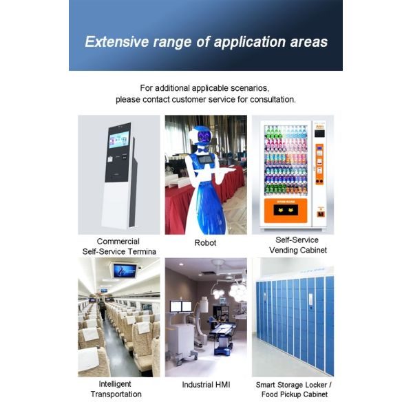 Square Mounted Industrial Computer Panel PC 12.1 Inch LCD Capacitive TouchScreen LCD Display Supports Android Google Play System HMI Vehicle