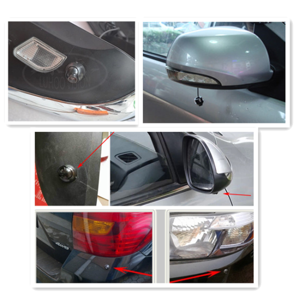 Universal Hidden Car Camera , Punch Car Reverse Camera 170 Degree Wide Angle