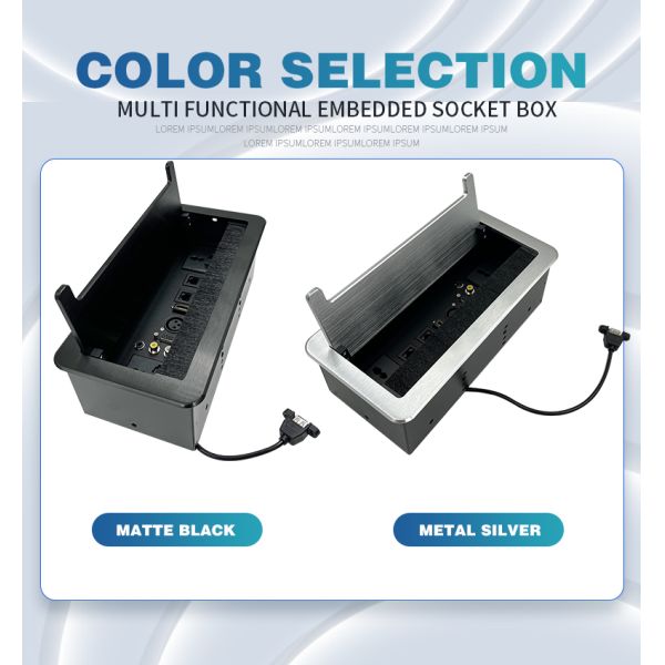 Flip Cover Socket Desktop Electrical Power Socket Universal Conference Furniture Tabletop Power Socket Outlet Box