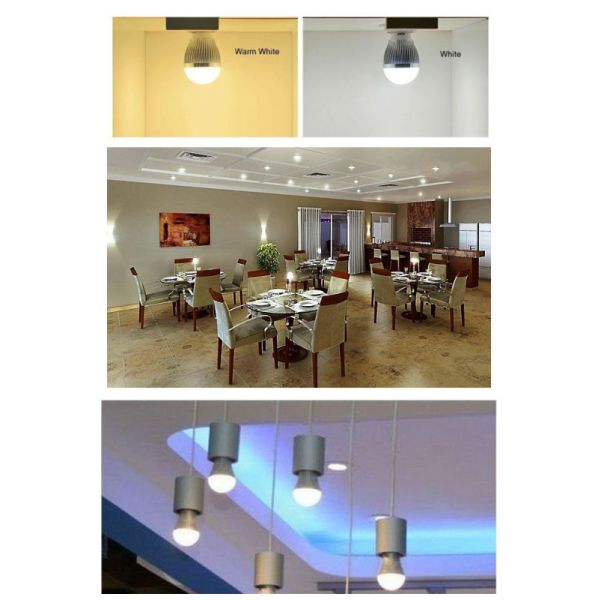 5w Sliver led bulb light with E27 E14 B22