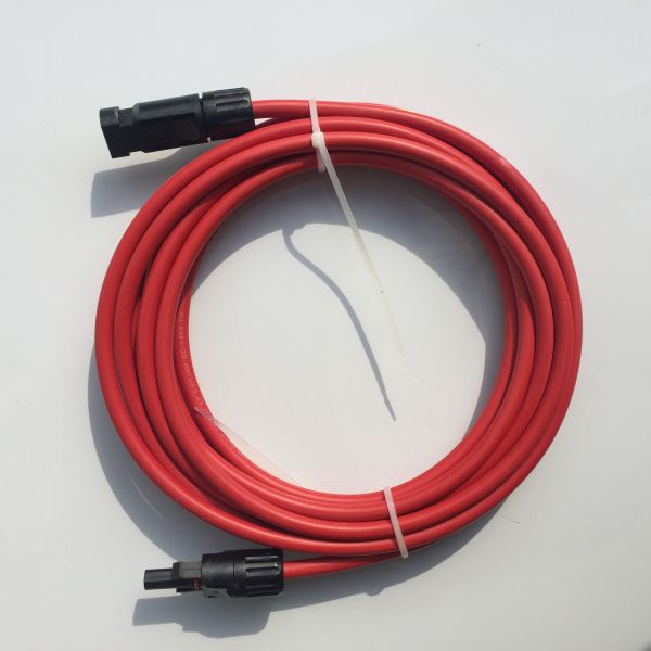 Excellent Flexibility 6mm Solar Panel Cable High Electrical Conductivity With Connector