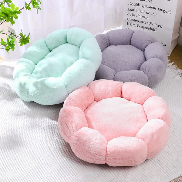 Fluffy Wool Cat Bed Comfortable Soft Cozy Pet Furniture with Removable and Washable Design Perfect