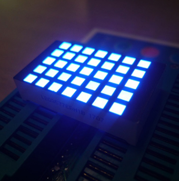 Ultra bright blue 3mm 5*7 sqaure dot matrix led display row cathode column anode for elevator floor indicator
