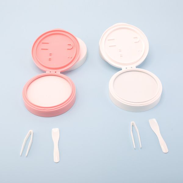 Round Plastic Packaging Jars With Spoon Tweezers 150ml -1000ml