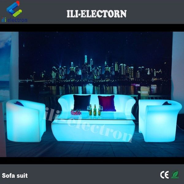 Color Changing Rechargeable plastic LED light up bar table