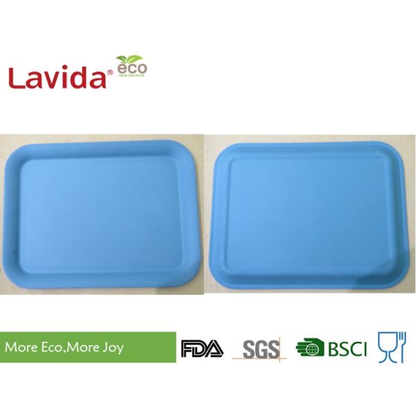 Biodegradable Eco Natural Bamboo Tray Durable Customized Logo Decal Printing