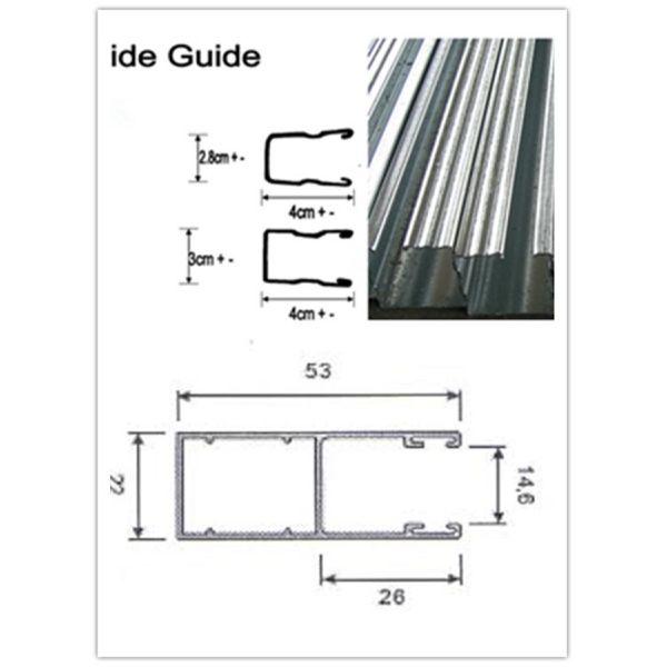 Custom Made Sliding Shutter Door Guide Rail Roll Forming Line With Chain Drive