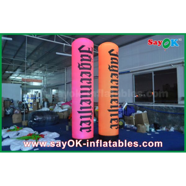 Advertising Inflatable Lighting Pillars / Columns Balloon With Logo Printing