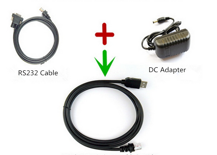 2M RS232 Port Honeywell USB Cable / Metrologic Scanner Cable With Chip