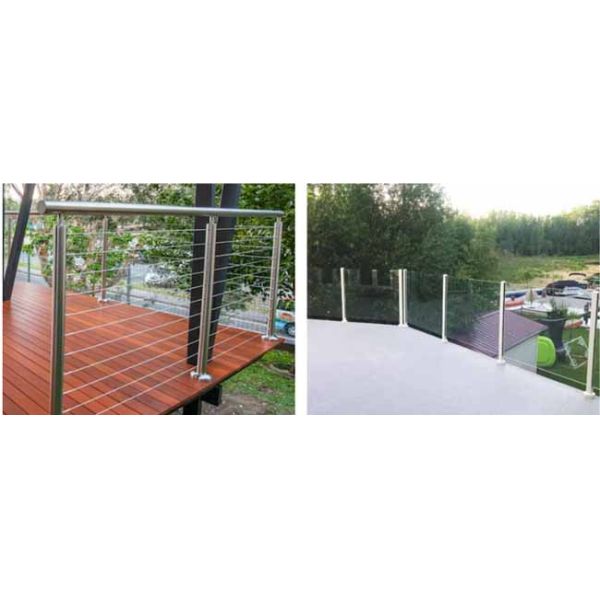 Adjustable Stainless Steel Duplex Square Base Plate Glass Spigot For Pool Fencing Balustrades Handrails