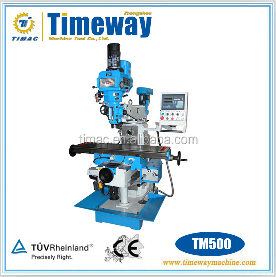 3-Axis TIMEWAY H/V Mill Head Turret Milling Machine TM500 with Customizable Voltage