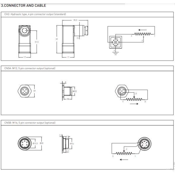 LPC50 - LPC800 Linear Potentiometer Long Stroke Series LPC500D5KCH2 for machine manufacturing industry