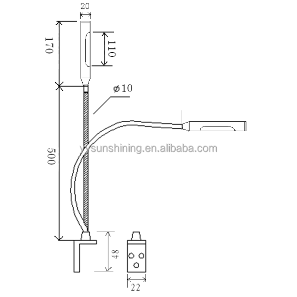 116lm Inner Touch Dimmer Sensor Switch Cabinet Reading Light for Light Drawing and Design