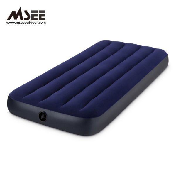 Dark Color Travel Inflatable Bed Flocking PVC Material CE / ISO Certification