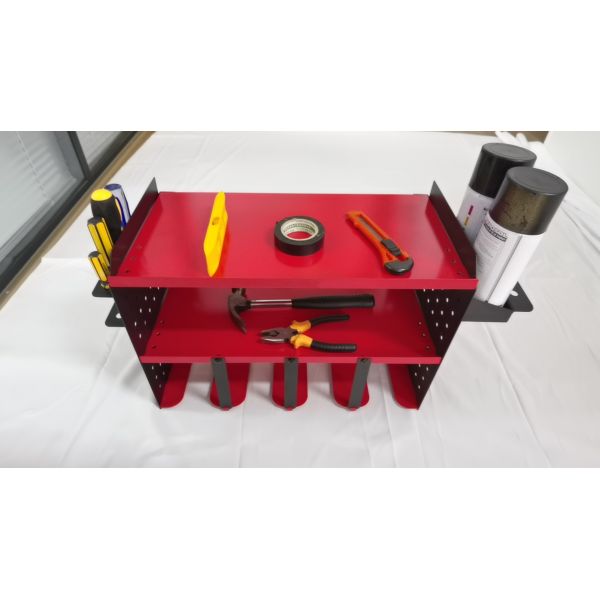 Power Tool Storage Rack Pegboard Mounted Workshop Shelf for Workbench Warehouse