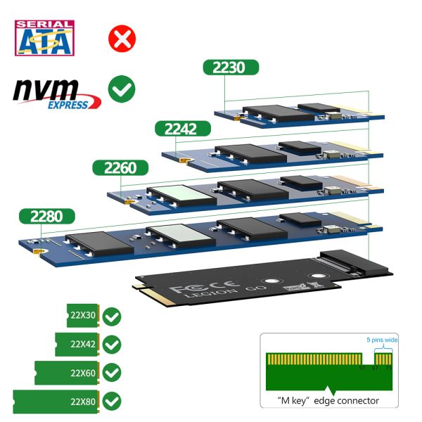 New Version M.2(NGFF) NVME M-Key SSD Adapter Legion Go Handheld Conversion