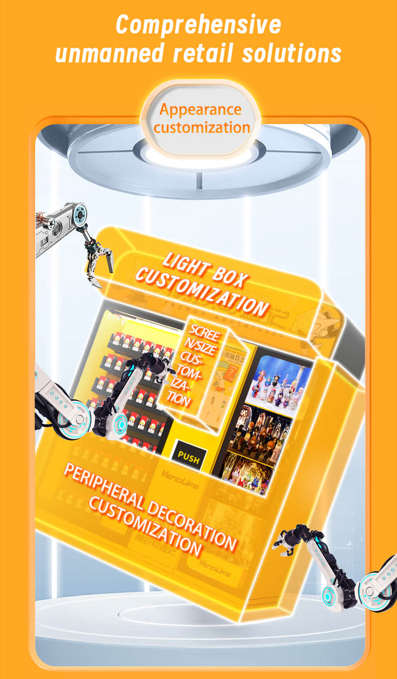 Automatic Blind Box Vending Machine with Elevator Pickup System, Customizable Display Cabinet and Smart Management Platform for Unmanned Retail