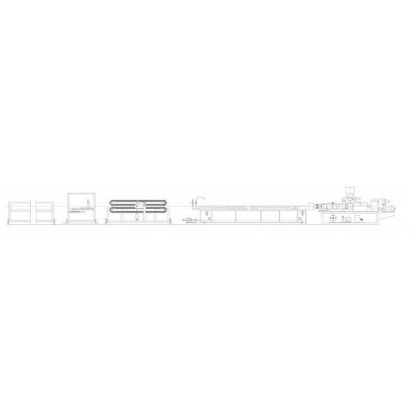 Panel Wood Plastic Extrusion Line / Plastic profile extrusion machine